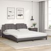 vidaXL Bett mit Matratze "Zadar" Grau 180x200 cm Kunstleder 3208883 Bild 3
