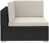 vidaXL 4-tlg. Garten-Sofagarnitur mit Auflagen Poly Rattan Schwarz 47268 Bild 5