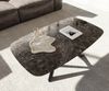 Couchtisch Edge Boot 120x70 cm Keramik Emperador Extra Lucidato Dunkelbraun Sarity Metall Schwarz Bild 4