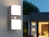 Schwenkbare LED Außenwandleuchten - 2er Set mit Bewegungsmelder, H: 28cm Bild 5