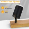 ZMH Deckenleuchte Deckenstrahler 4 flammig Holz Deckenlampe GU10 355° verstellbar Schwarz Vintage Industrial Bild 5