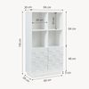 Highboard Bopibobro mit 2 Türen 118x64x30 cm Weiß [en. casa] Bild 2