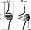 ZMH Wandlampe Innen LED Wandleuchte Schwarz: Wand Lampe für Treppenhaus Flur Wohnzimmer Schlafzimmer Balkon Modern Design Aluminium Wandbeleuchtung - 7W Warmweiß 3000K Bild 2