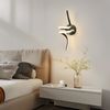 ZMH Wandlampe Innen LED Wandleuchte Schwarz: Wand Lampe für Treppenhaus Flur Wohnzimmer Schlafzimmer Balkon Modern Design Aluminium Wandbeleuchtung - 7W Warmweiß 3000K Bild 5