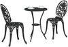 vidaXL Garten Bistro Set 3 pcs Schwarz Aluminium 42002387 Bild 3