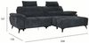 Ecksofa Odaloc Rechts Stoff Dunkelgrau - elektrische Fußstütze & USB-Port Bild 3