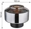 Tischlampe, Metall Glas, schwarz rauchfarben, H 14,5 cm Bild 5