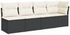 vidaXL Gartensofa mit Kissen 4-Sitzer Schwarz Poly Rattan 365999 Bild 2