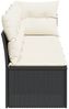 vidaXL Gartensofa mit Kissen 4-Sitzer Schwarz Poly Rattan 365999 Bild 5