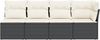 vidaXL Gartensofa mit Kissen 4-Sitzer Schwarz Poly Rattan 365999 Bild 4