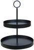 Grafelstein Etagere Etagere LENJA schwarz aus Metall modernes Design 2-stöckige Metalletag Bild 2