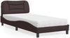 vidaXL Bett mit Matratze "Hvar" Dunkelbraun 80x200 cm Stoff 3208495 Bild 1