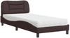 vidaXL Bett mit Matratze "Hvar" Dunkelbraun 80x200 cm Stoff 3208495 Bild 2