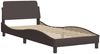 vidaXL Bett mit Matratze "Hvar" Dunkelbraun 80x200 cm Stoff 3208495 Bild 4