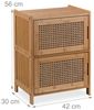 Relaxdays Beistellschrank mit 2 Rattan-Türen Bild 5