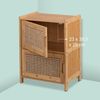 Relaxdays Beistellschrank mit 2 Rattan-Türen Bild 4