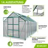 BRAST Gewächshaus Aluminium mit Fundament rostfrei 6mm Platten 490x250x235cm Grün - TÜV geprüft Bild 5