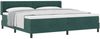vidaXL Boxspringbett mit Kopfteil Dunkelgrün 200 x 200 cm Samt 3341489 Bild 2