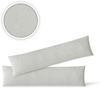 Jersey Kissenbezug, 2er Set, Baumwolle, Silber, 40x145 cm Bild 2