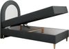 Kinderbett NEST, Boxspringbetten für Kinderzimmer, Jugendbett, Einzelbett mit Matratze 90 x 180 cm - Dunkelgrau Stoff - Topper T25 Bild 5