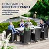 CASARIA® Gartenstühle Polyrattan 6er Set Schwarz Bild 2