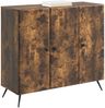 vidaXL Sideboard Geräucherte Eiche 89 x 34,5 x 80 cm Holzwerkstoff 895570 Bild 2