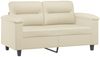 vidaXL 2-tlg. Sofagarnitur mit Kissen Creme Kunstleder 3202373 Bild 3