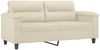 vidaXL 2-tlg. Sofagarnitur mit Kissen Creme Kunstleder 3202373 Bild 4