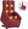 vidaXL Massagesessel mit Aufstehhilfe Weinrot Stoff 3204107 Bild 2