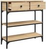 Konsolentisch, Beistelltisch, Konsole Sonoma-Eiche 72,5x25x75 cm Holzwerkstoff Bild 5