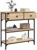 Konsolentisch, Beistelltisch, Konsole Sonoma-Eiche 72,5x25x75 cm Holzwerkstoff Bild 4