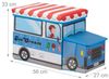 Relaxdays 'Eiswagen' Staubox mit Deckel blau Bild 4