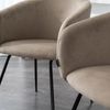 HOME DELUXE Esszimmerstuhl Samt mit Armlehne ARIA - 2er Set Beige Bild 3