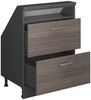 Küchenschrank für Dachschrägen R-Line Edelgrau 60 cm mit 2 Schubladen Vicco Bild 4