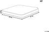 Set mit 2 Sitzkissen Geometrisches Muster TERNI 37 x 34 cm Hellblau Bild 2