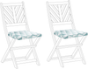 Set mit 2 Sitzkissen Geometrisches Muster TERNI 37 x 34 cm Hellblau Bild 4