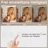 Nettlife Schminkspiegel mit Beleuchtung 50x40cm Dimmbare LED Spiegel mit 3 Farblichtmodi, 5 Facher Vergrößerung Spiegel USB Anschluss für Ankleidezimmer Bild 2