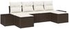vidaXL Garten-Sofa-Set mit Kissen 4 pcs Braun und Creme Poly-Rattan 3355837 Bild 2