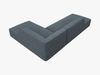 Micadoni Ecksofa Ruby 4-Sitzer Rechts Kord Scala Blau Bild 4