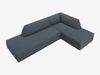 Micadoni Ecksofa Ruby 4-Sitzer Rechts Kord Scala Blau Bild 3