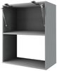Mikrowellenumbauschrank AVELLINO 60x72cm grifflos Acryl Fronten Farbe: schwarz Acryl matt / Eiche Artisan (AV-W2MK/60) Bild 3