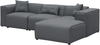Ecksofa Polsterbezug dunkelgrau linksseitig 3-Sitzer DOLVA Bild 4