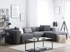 Ecksofa Polsterbezug dunkelgrau linksseitig 3-Sitzer DOLVA Bild 3