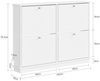 SoBuy FSR216-W Schuhschrank, MDF, Lackiert, Weiß, 105 x 78 x 18 cm Bild 3