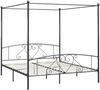vidaXL Himmelbett-Gestell Grau Metall 180 x 200 cm 284445 Bild 2