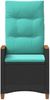 vidaXL Verstellbarer Gartenstuhl Schwarz und Türkis 64 x 57,5 x 112 cm 42026868 Bild 5