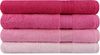 Badetuch-Set (4-teilig), 'Rainbow ', Hellrosa, Rosa, Staubige Rose, Fuchsie Bild 2