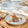 SÄNGER Steingut Geschirrset Rio Lagune, Tafelservice 24 teilig für 6 Personen Bild 2