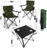 BigDean Campingtisch mit Stühlen camouflage - Camping Tisch Stuhl Set Camping Stühle (Set, 1-St, 2 Stühle mit Tisch), Angel, Festival, Outdoor, Pflegeleicht Bild 3