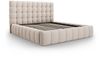 Micadoni Stauraumbett mit Kopfteil Mamaia Strukturierter Stoff Beige 180x200 Bild 2